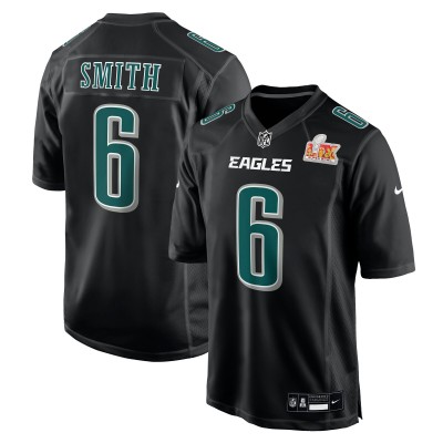 Игровая джерси DeVonta Smith Philadelphia Eagles Nike Super Bowl LIX Fashion - Carbon Black