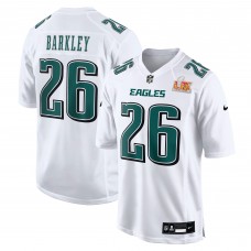 Игровая джерси Saquon Barkley Philadelphia Eagles Nike Super Bowl LIX Fashion Game Player - Tundra White