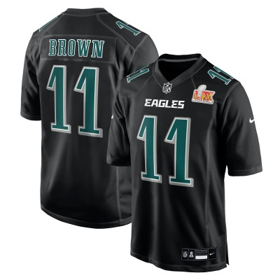 Игровая джерси A.J. Brown Philadelphia Eagles Nike Super Bowl LIX Fashion - Carbon Black
