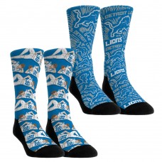 Unisex Detroit Lions Jake Bates Rock Em Socks 2-Pack Stretching Crew Socks Set