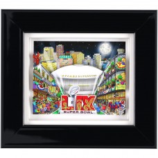 Super Bowl LIX Fanatics Authentic Framed 7 x 8 Deluxe 3D Art Print - Art by Charles Fazzino