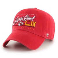 Бейсболка Kansas City Chiefs 47 Red Super Bowl LIX Clean Up