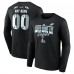 Футболка с длинным рукавом Philadelphia Eagles Super Bowl LIX Personalized Name & Number - Black