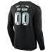 Футболка с длинным рукавом Philadelphia Eagles Super Bowl LIX Personalized Name & Number - Black