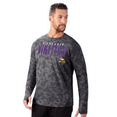 Minnesota Vikings MSX by Michael Strahan Black Performance Camo Long Sleeve T-Shirt
