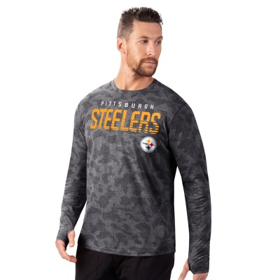 Pittsburgh Steelers MSX by Michael Strahan Black Performance Camo Long Sleeve T-Shirt