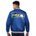 Seattle Seahawks Starter Royal Locker Room Satin Full-Snap Varsity Jacket
