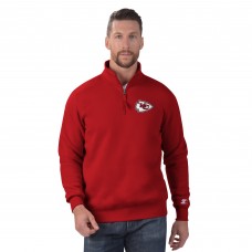 Kansas City Chiefs Starter Red Classic Quarter-Zip Pullover Sweatshirt