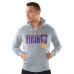 Minnesota Vikings Starter Heather Gray Distressed Classic Full-Zip Hoodie