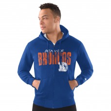 Толстовка на молнии Denver Broncos Starter Royal Distressed Classic