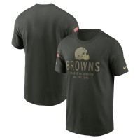 Футболка Cleveland Browns Nike Forest Green 2025 Salute to Service Sideline Primary Edge Dri-FIT
