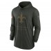New Orleans Saints Nike Forest Green 2025 Salute to Service Sideline Dri-FIT Lightweight Hooded Pullover