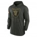Las Vegas Raiders Nike Forest Green 2025 Salute to Service Sideline Dri-FIT Lightweight Hooded Pullover