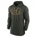 Cincinnati Bengals Nike Forest Green 2025 Salute to Service Sideline Dri-FIT Lightweight Hooded Pullover