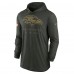 Baltimore Ravens Nike Forest Green 2025 Salute to Service Sideline Dri-FIT Lightweight Hooded Pullover