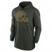 Cleveland Browns Nike Forest Green 2025 Salute to Service Sideline Dri-FIT Lightweight Hooded Pullover
