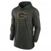 Green Bay Packers Nike Forest Green 2025 Salute to Service Sideline Dri-FIT Lightweight Hooded Pullover