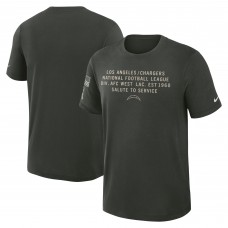 Футболка Los Angeles Chargers Nike Dark Green 2025 Salute to Service Sideline Slub Dri-FIT