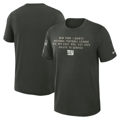 Футболка New York Giants Nike Dark Green 2025 Salute to Service Sideline Slub Dri-FIT