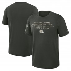 Футболка Cleveland Browns Nike Dark Green 2025 Salute to Service Sideline Slub Dri-FIT
