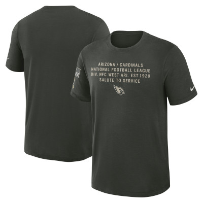 Футболка Arizona Cardinals Nike Dark Green 2025 Salute to Service Sideline Slub Dri-FIT
