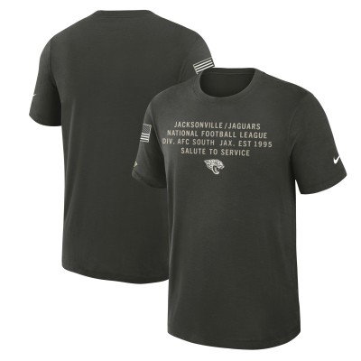 Футболка Jacksonville Jaguars Nike Forest Green 2025 Salute to Service Sideline Slub Dri-FIT