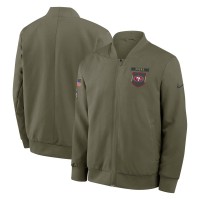 Бомбер San Francisco 49ers Nike Olive 2025 Salute to Service Sideline