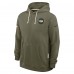 Толстовка Green Bay Packers Nike Olive 2025 Salute to Service Sideline Standard Issue Dri-FIT