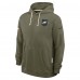 Толстовка Philadelphia Eagles Nike Olive 2025 Salute to Service Sideline Standard Issue Dri-FIT