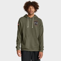 Толстовка New England Patriots Nike Olive 2025 Salute to Service Sideline Standard Issue Dri-FIT