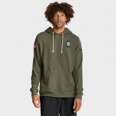 Толстовка Miami Dolphins Nike Olive 2025 Salute to Service Sideline Standard Issue Dri-FIT