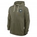 Толстовка Miami Dolphins Nike Olive 2025 Salute to Service Sideline Standard Issue Dri-FIT