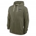 New Orleans Saints Nike Olive 2025 Salute to Service Sideline Standard Issue Dri-FIT Hoodie