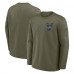 Футболка с длинным рукавом Detroit Lions Nike Olive 2025 Salute to Service Sideline Coaches Therma-FIT