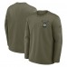 Футболка с длинным рукавом Green Bay Packers Nike Olive 2025 Salute to Service Sideline Coaches Therma-FIT