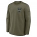 Футболка с длинным рукавом New York Jets Nike Olive 2025 Salute to Service Sideline Coaches Therma-FIT