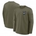Футболка с длинным рукавом Philadelphia Eagles Nike Olive 2025 Salute to Service Sideline Coaches Therma-FIT