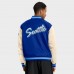 Seattle Seahawks Nike Royal/Cream Rewind Legacy Full-Snap Bomber Jacket