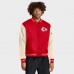 Kansas City Chiefs Nike Red/Cream Rewind Legacy Full-Snap Bomber Jacket