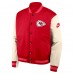 Kansas City Chiefs Nike Red/Cream Rewind Legacy Full-Snap Bomber Jacket
