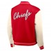 Kansas City Chiefs Nike Red/Cream Rewind Legacy Full-Snap Bomber Jacket