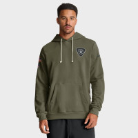 Толстовка Las Vegas Raiders Nike Big & Tall 2025 Salute to Service Sideline Dominant Force Dri-FIT - Olive