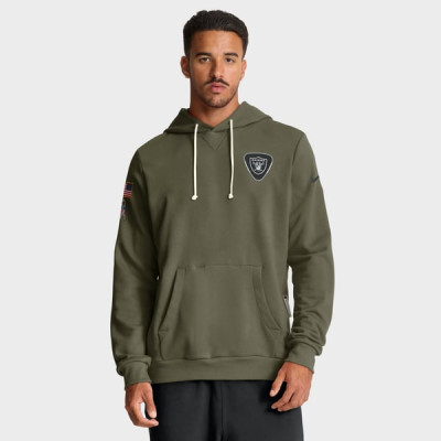 Толстовка Las Vegas Raiders Nike Big & Tall 2025 Salute to Service Sideline Dominant Force Dri-FIT - Olive
