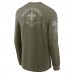 Футболка с длинным рукавом New Orleans Saints Nike Olive 2025 Salute to Service Sideline
