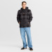 Толстовка Baltimore Ravens Fanatics Black Oversized Elements Plaid Polar Fleece Quarter-Zip