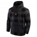 Kansas City Chiefs Fanatics Black Elements Plaid Polar Fleece Quarter-Zip Hoodie
