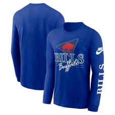 Футболка с длинным рукавом Buffalo Bills Nike Royal Rewind Футболка с длинным рукавом Buffalo Bills Nike Royal Rewind