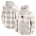 New York Giants Fanatics Gray Elements Plaid Polar Fleece Quarter-Zip Hoodie