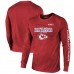 Футболка с длинным рукавом Kansas City Chiefs Majestic Threads Super Bowl LIX Tri-Blend - Red