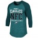 Футболка Philadelphia Eagles Majestic Threads 2024 NFC Champions 3/4-Sleeve Raglan - Midnight Green